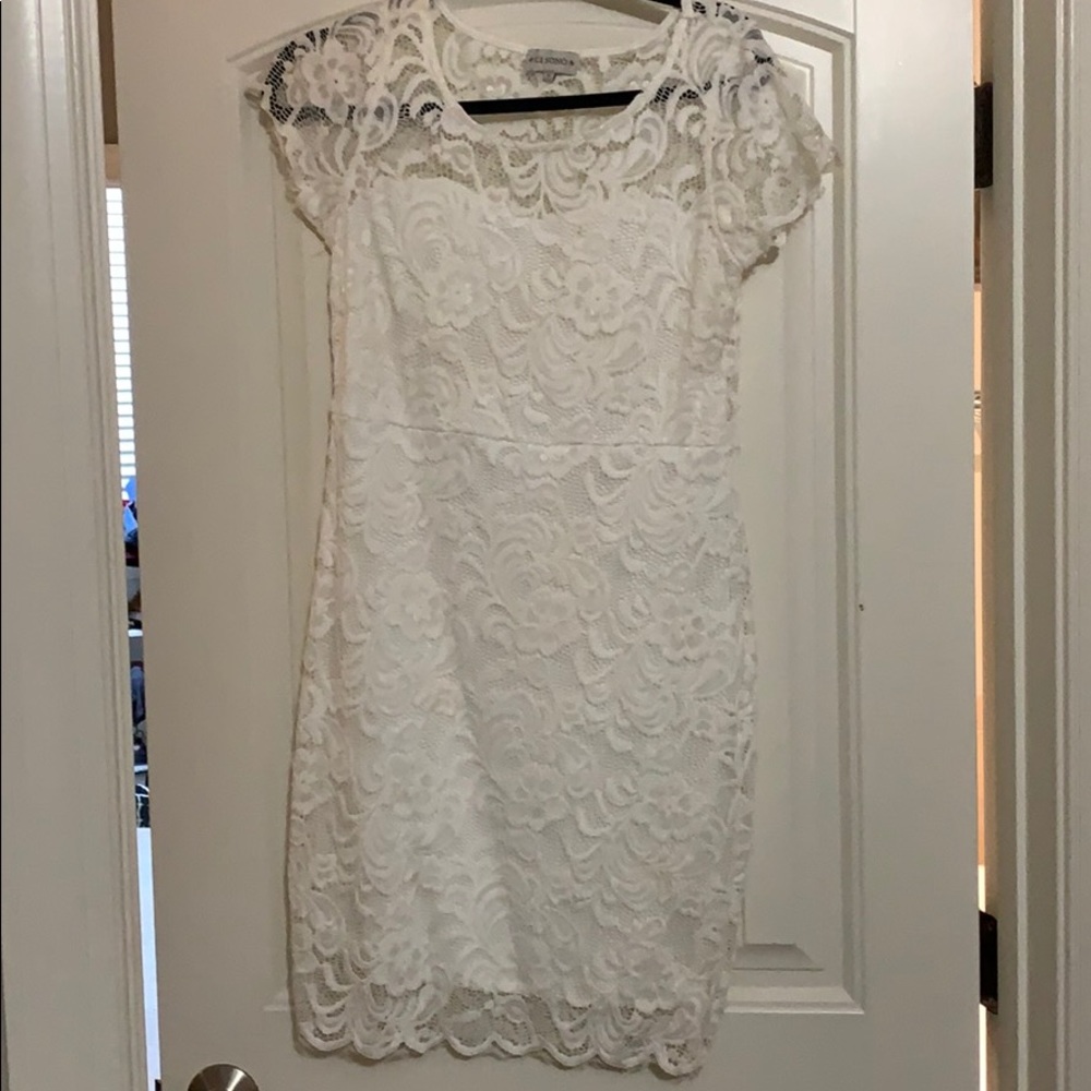 White Cocktail Dress - Picture 1 of 3